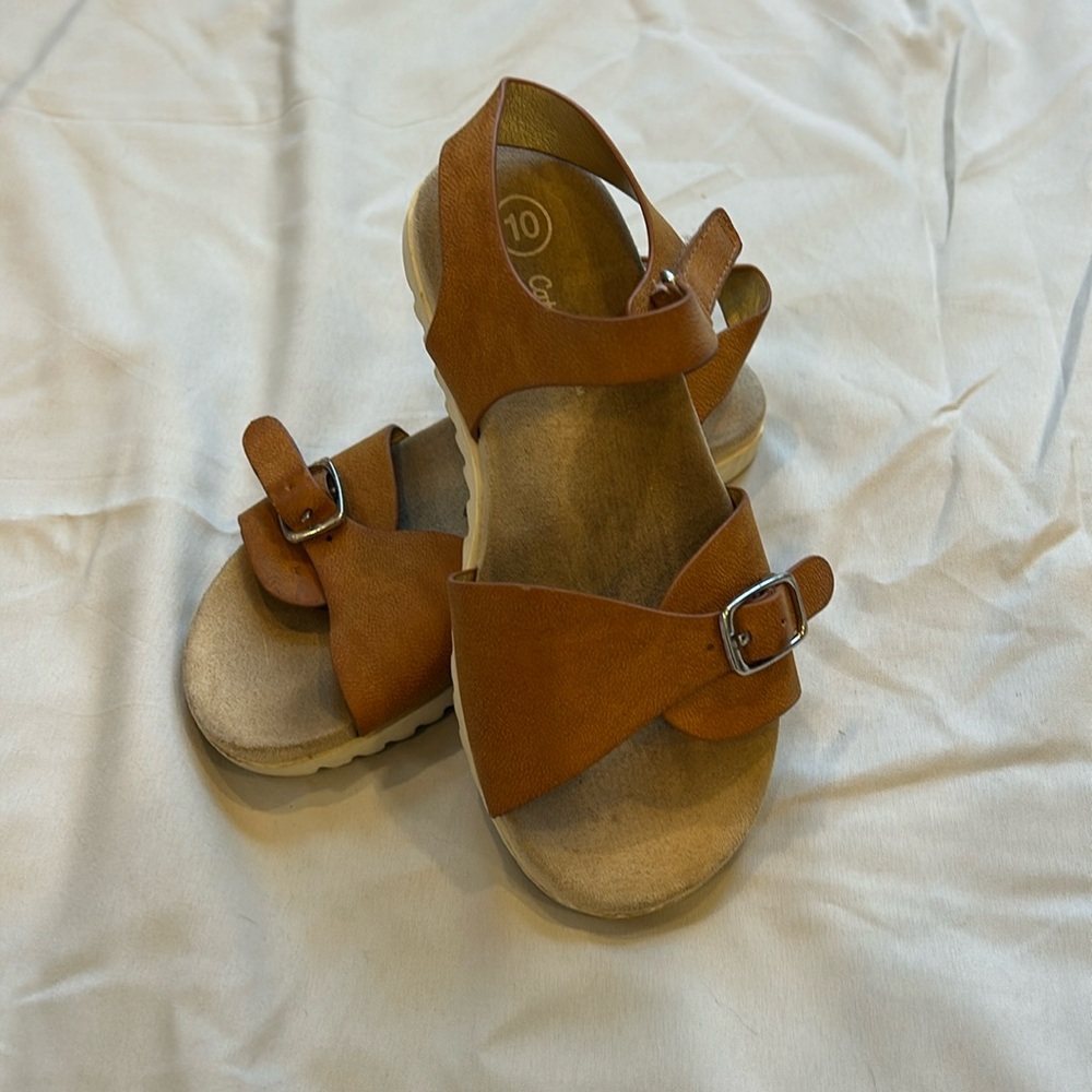 Cat and Jack sandals size 10 light brown